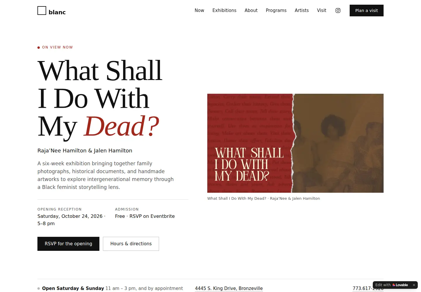Screenshot of blancchicago.com