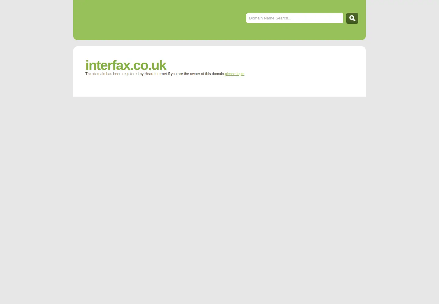 Captured homepage of interfax.co.uk in the current scan