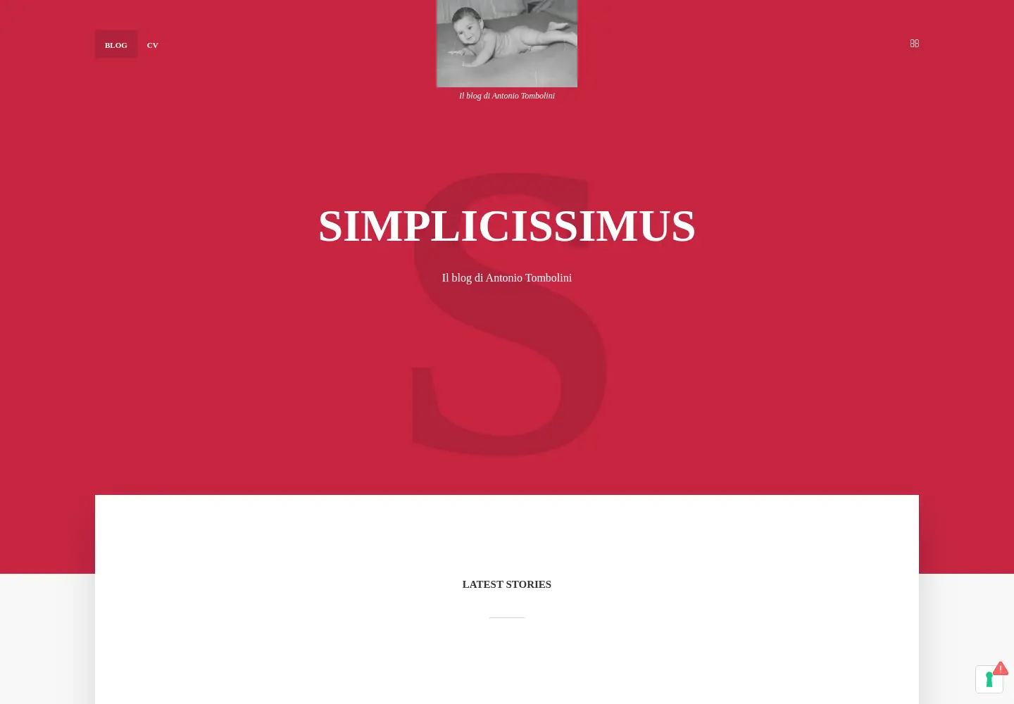 Captured homepage of antoniotombolini.com in the current scan