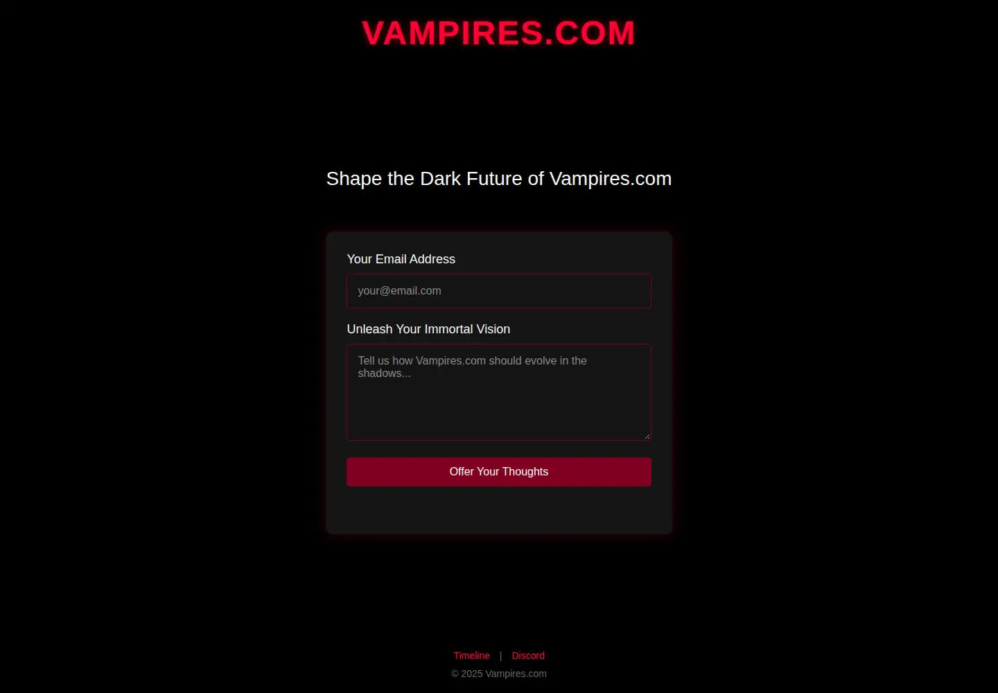 Screenshot of vampires.com