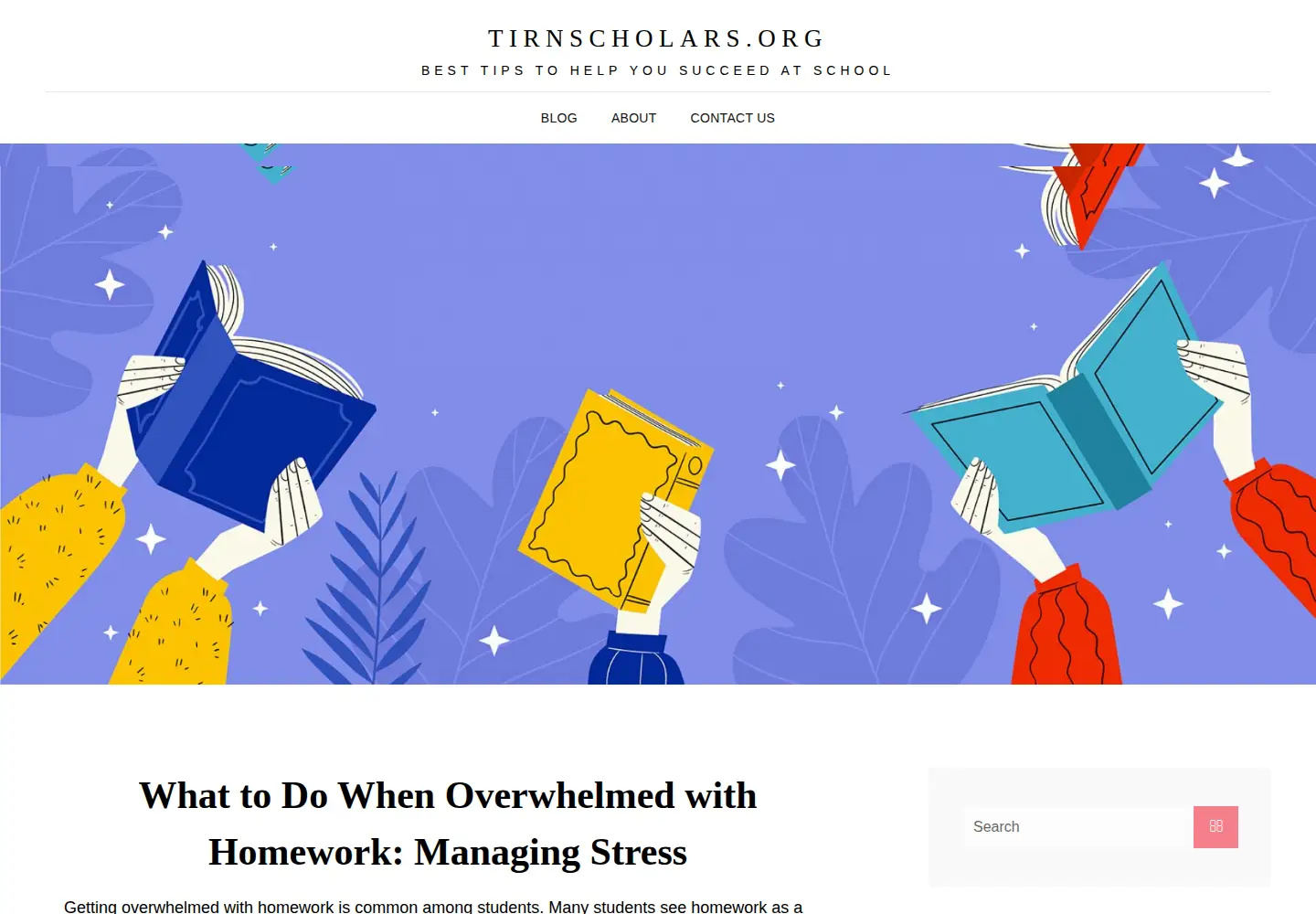 Screenshot of tirnscholars.org