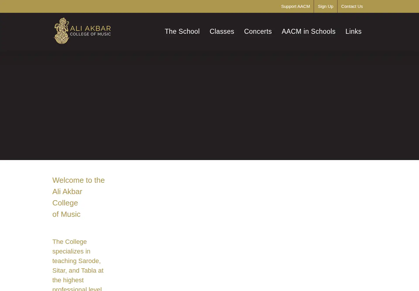 Captured homepage of aacm.org in the current scan
