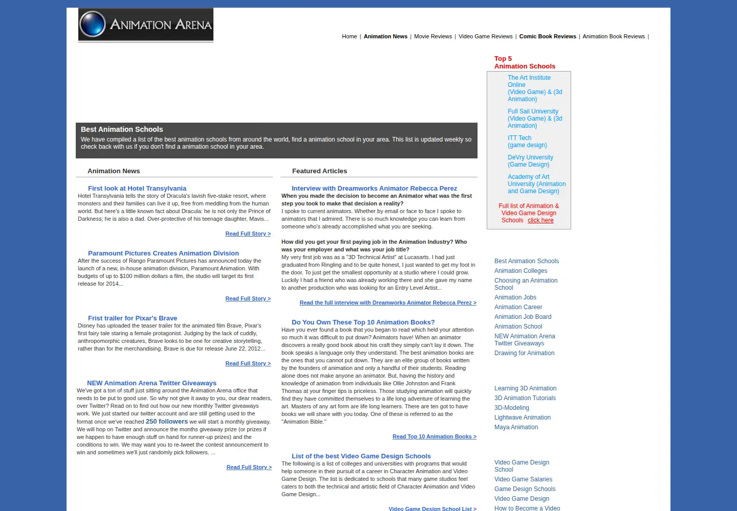 Screenshot of animationarena.com
