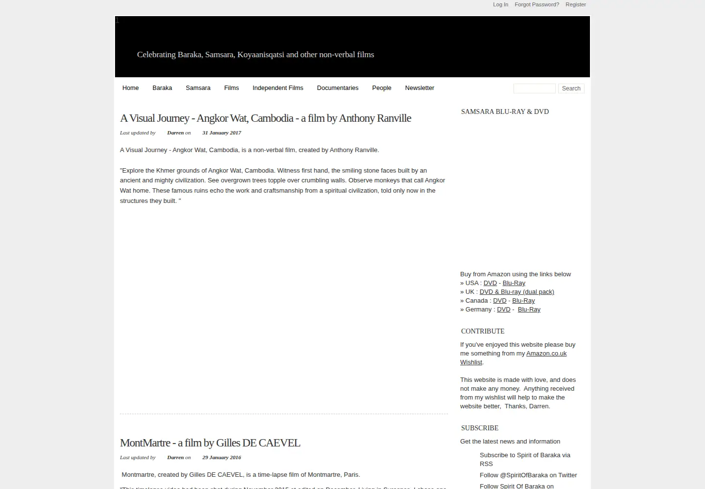 Screenshot of spiritofbaraka.com