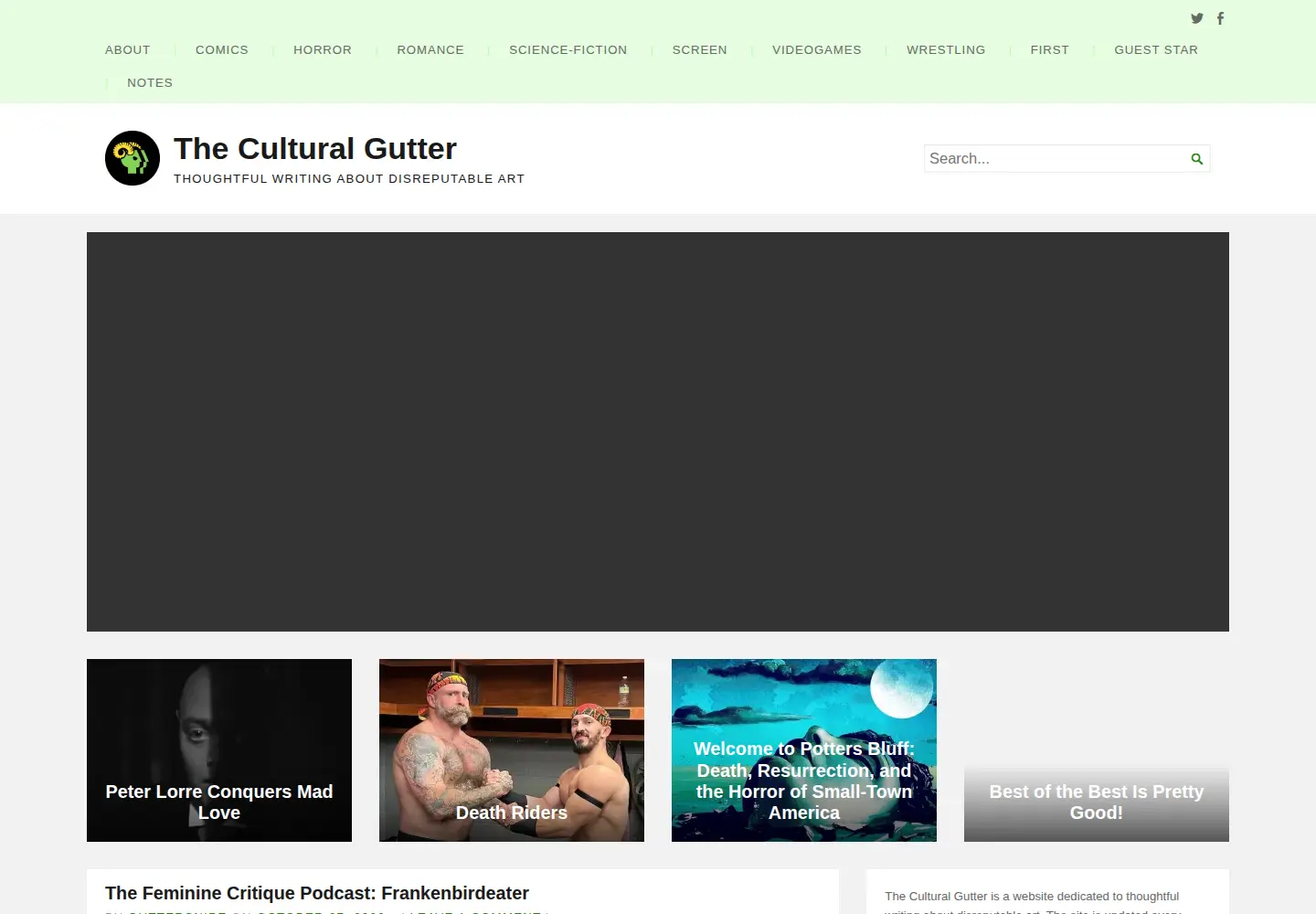Screenshot of culturalgutter.com