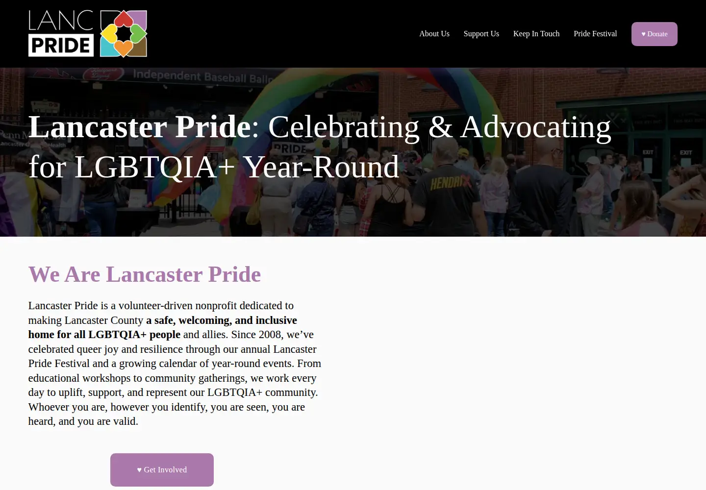 Screenshot of lancpride.com