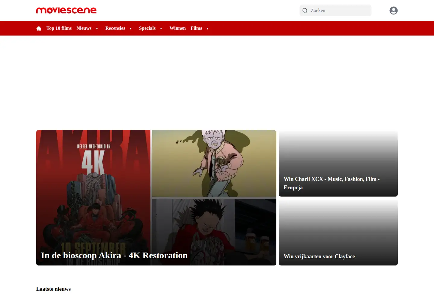 Screenshot of moviescene.nl