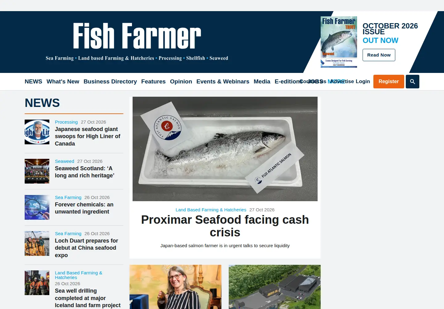 Screenshot of fishfarmer-magazine.com