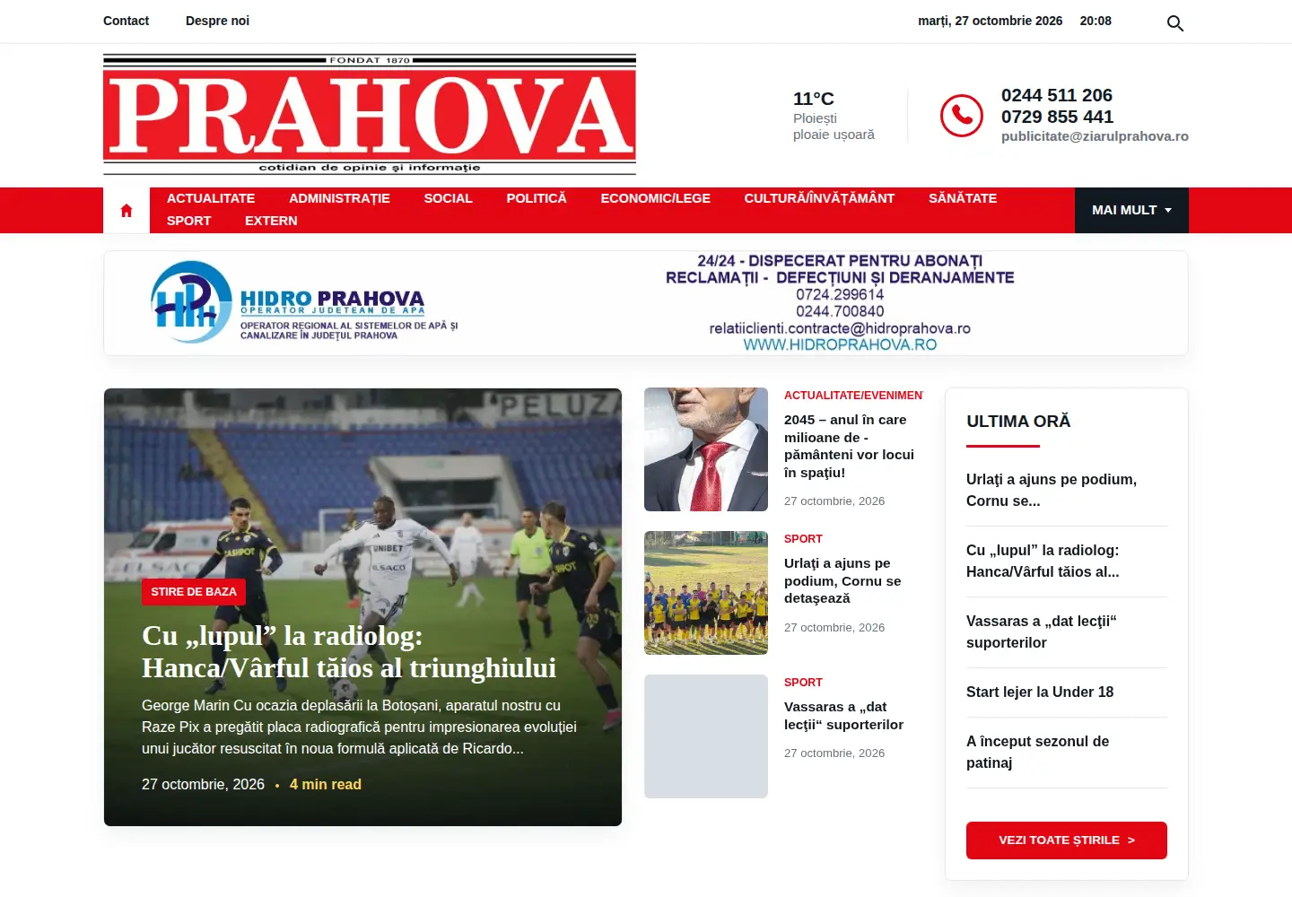 Screenshot of ziarulprahova.ro