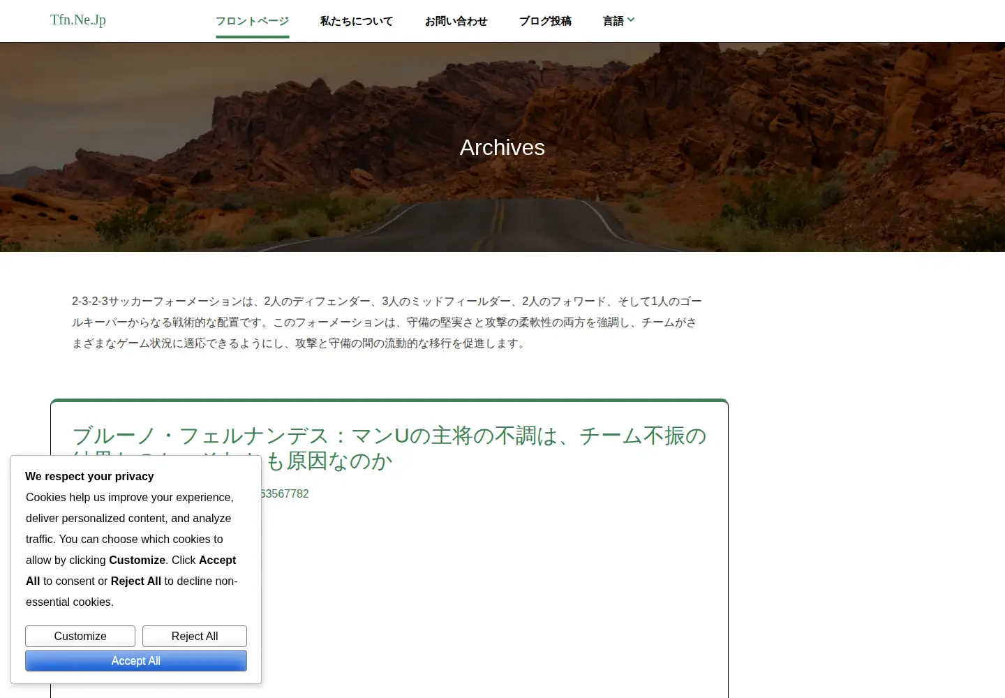 Screenshot of tfn.ne.jp