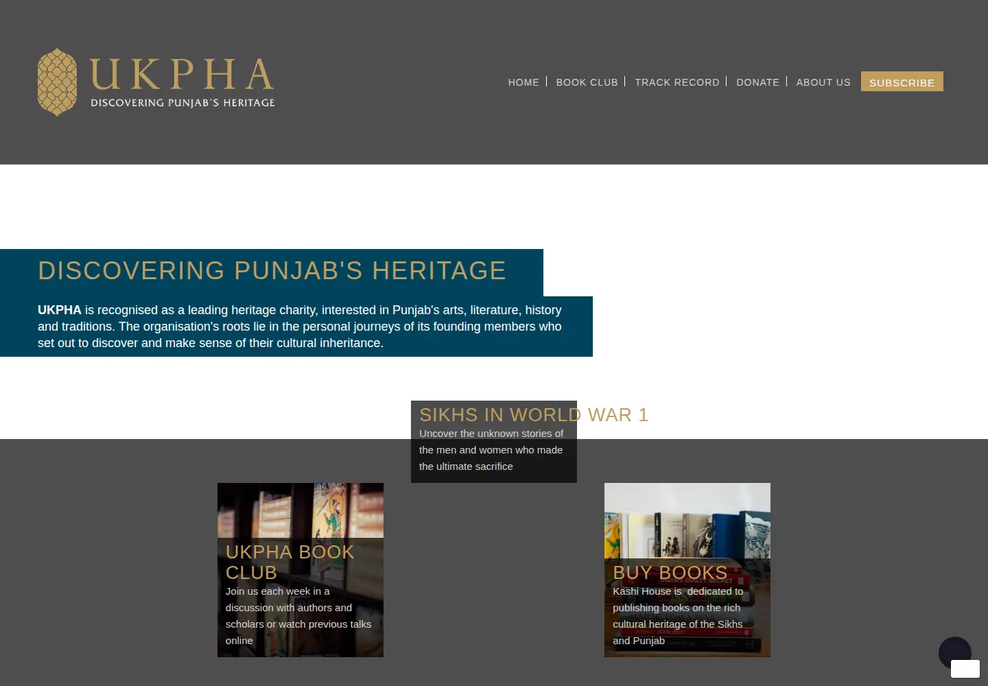 Captured homepage of ukpha.org in the current scan