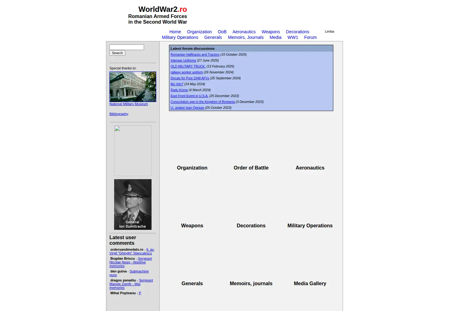 Screenshot of worldwar2.ro