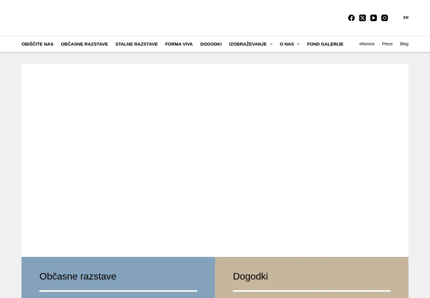 Captured homepage of galerija-bj.si in the current scan