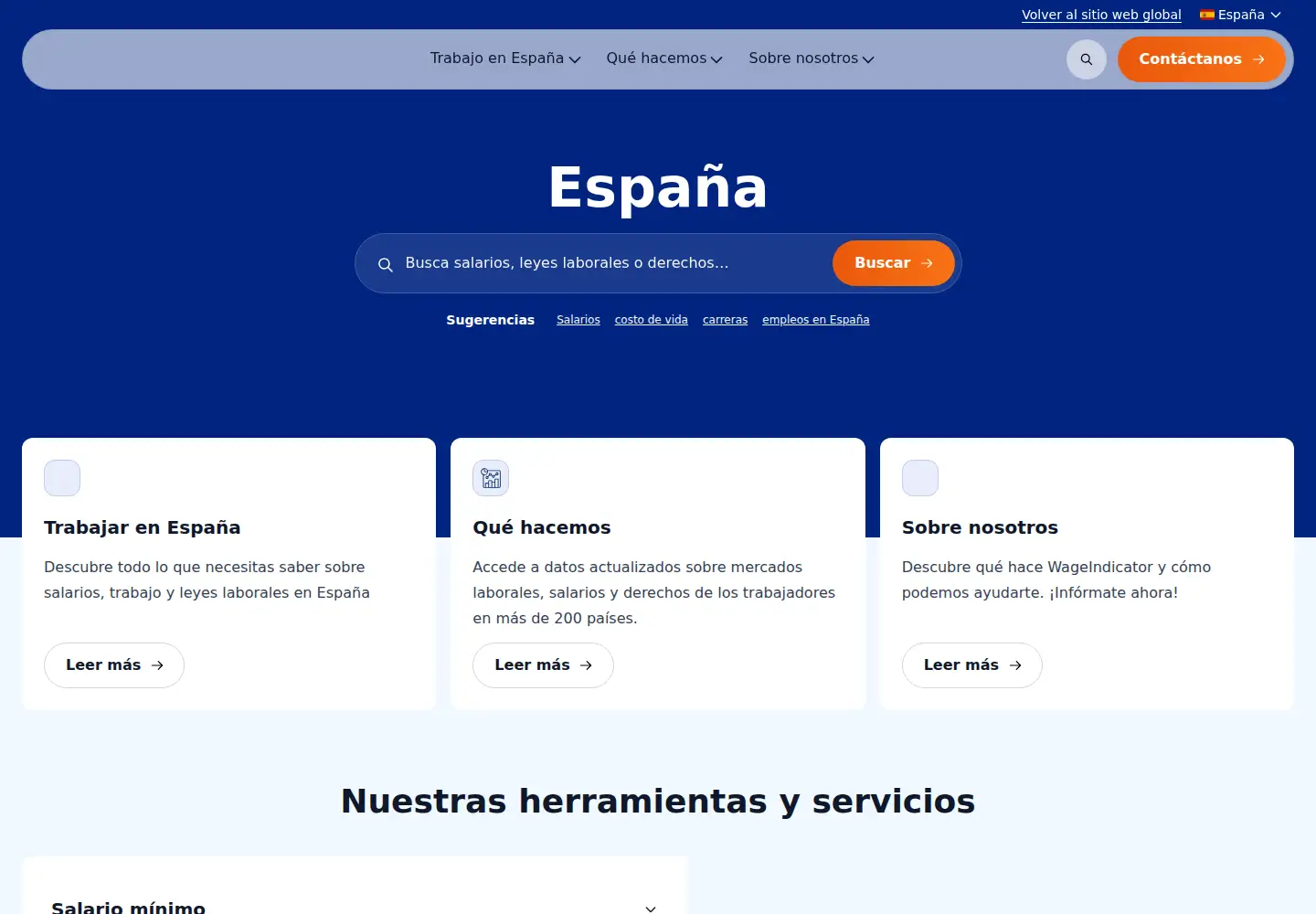 Screenshot of tusalario.org