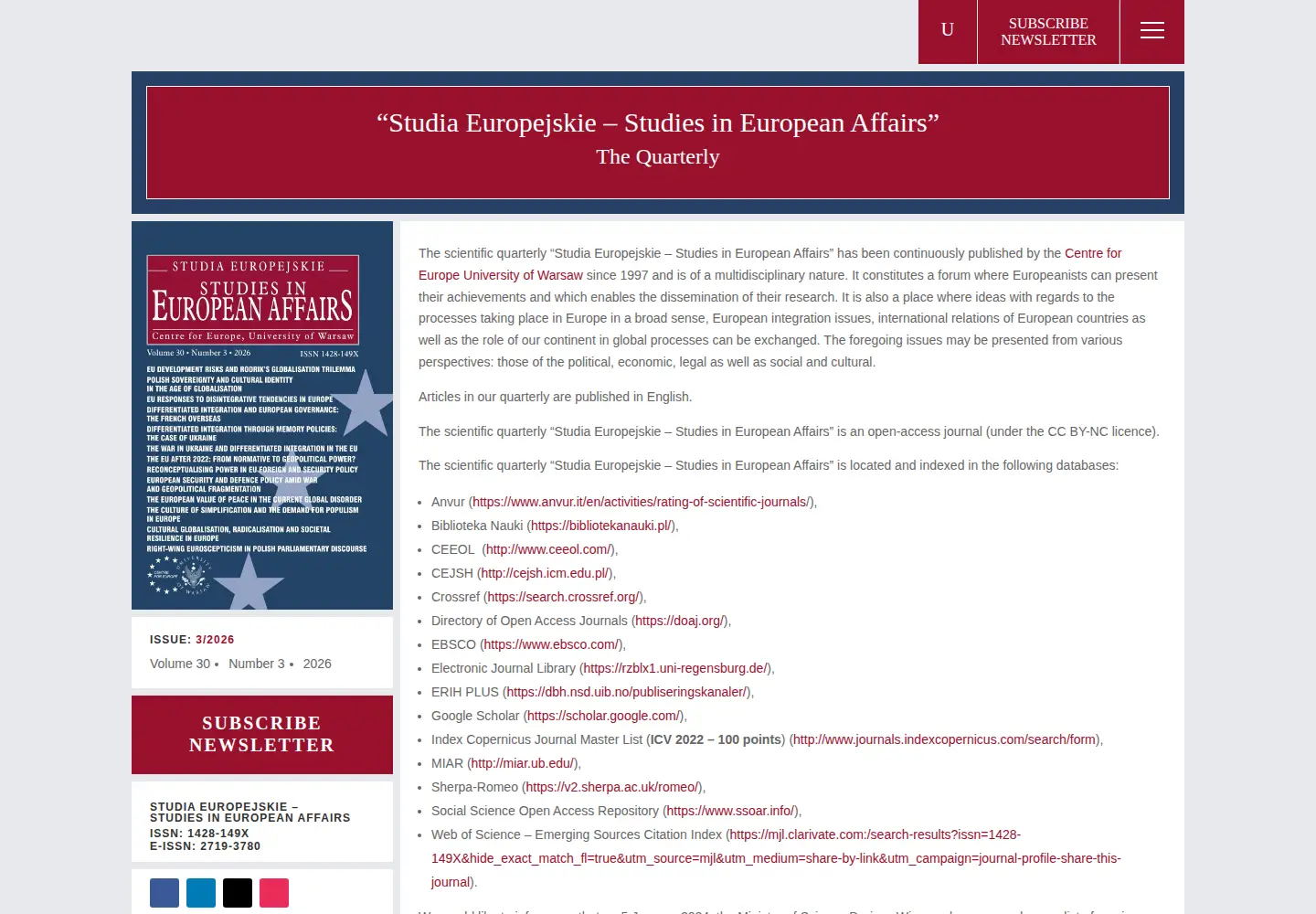 Screenshot of journalse.com