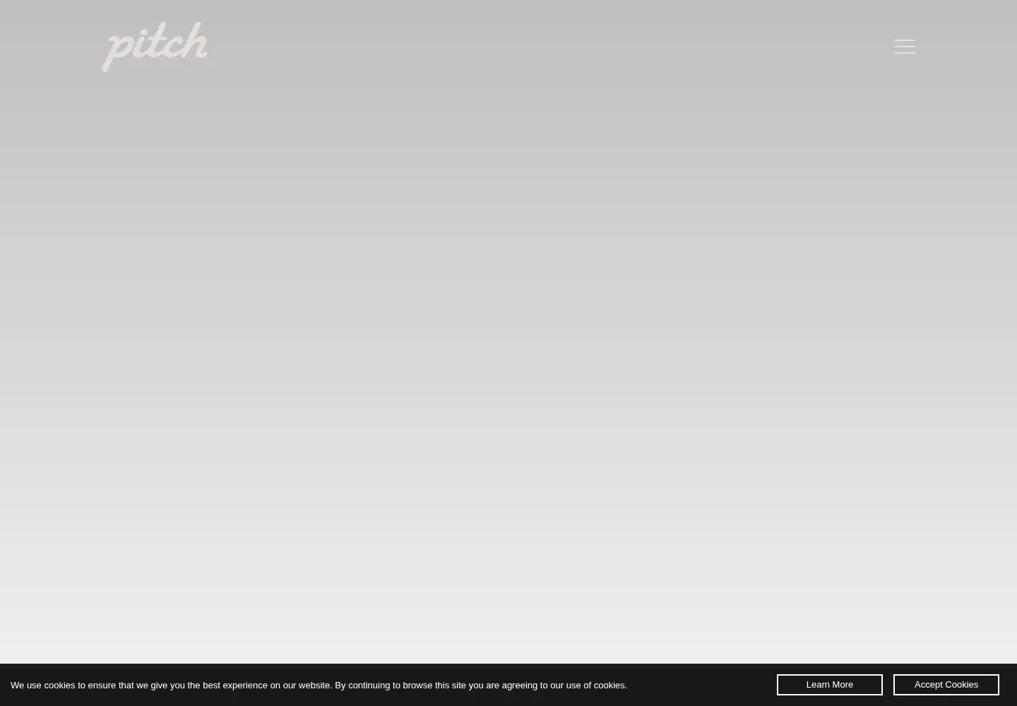 Captured homepage of pitch.co.uk in the current scan
