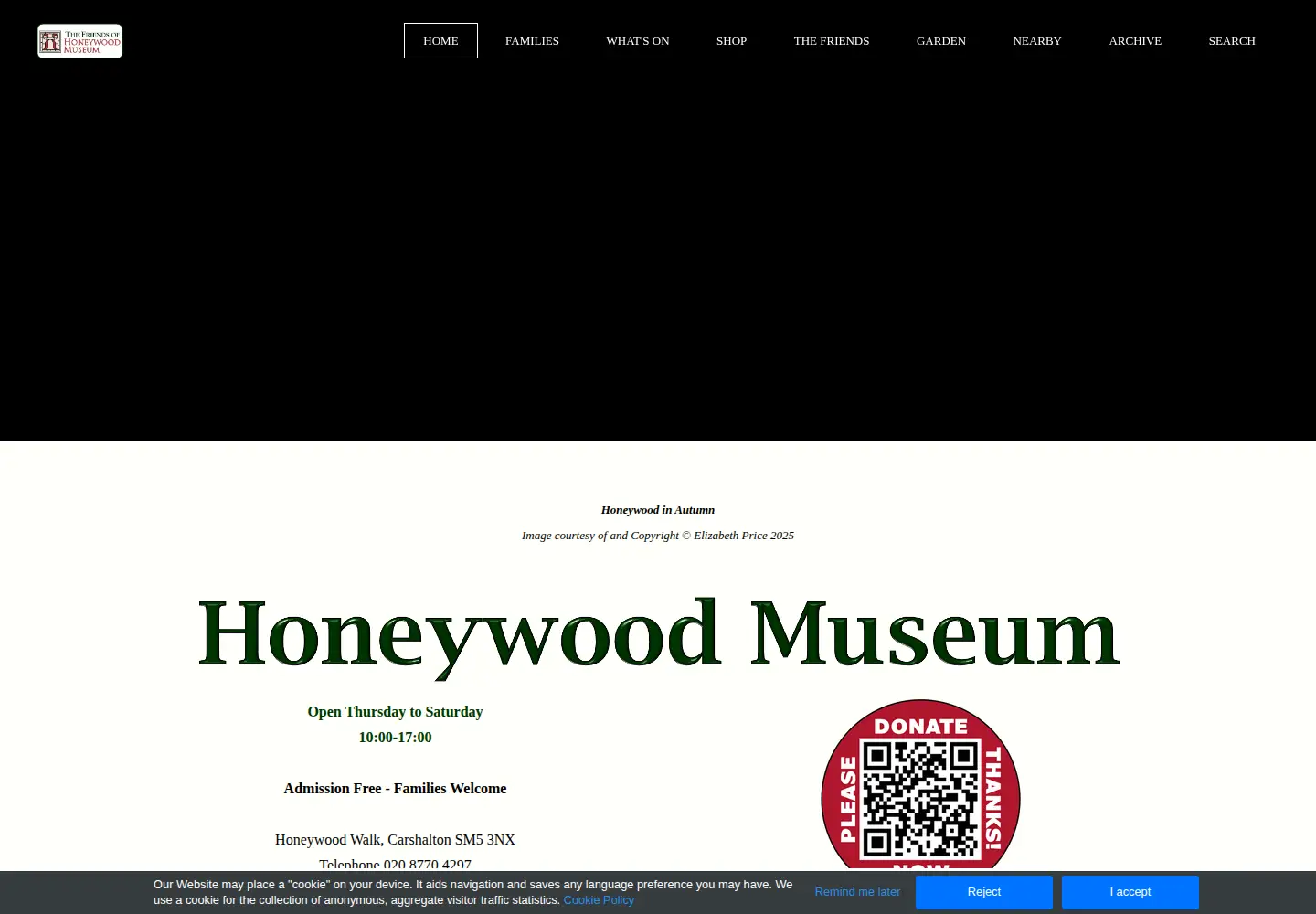 Screenshot of friendsofhoneywood.co.uk