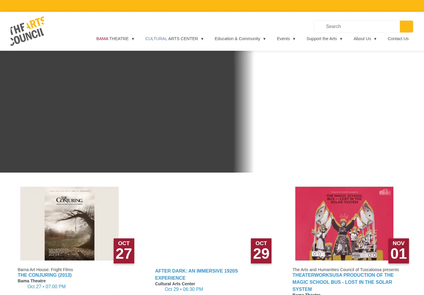 Screenshot of tuscarts.org