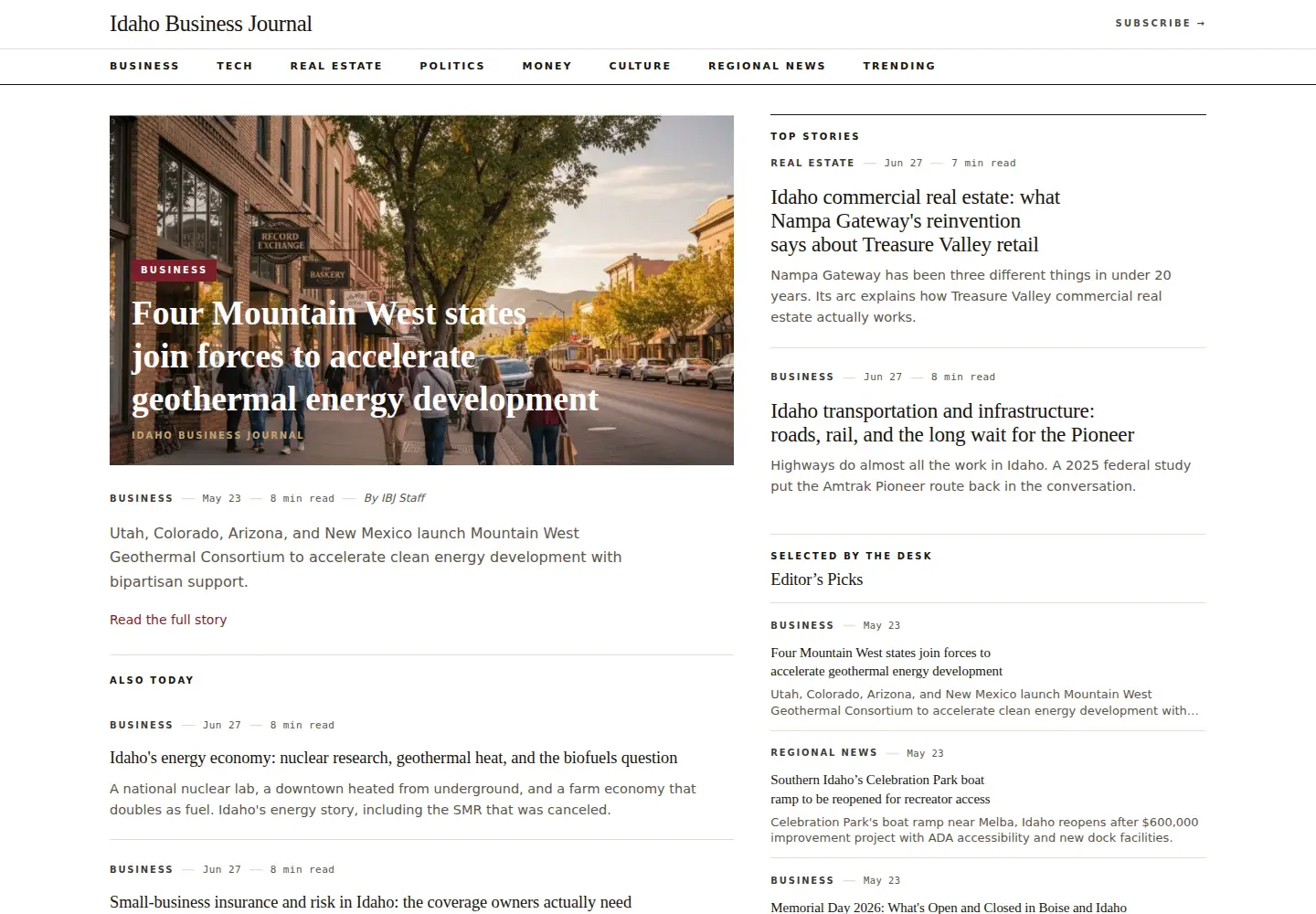 Screenshot of idahobusiness.net