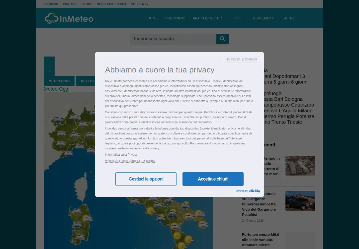 Screenshot of inmeteo.net