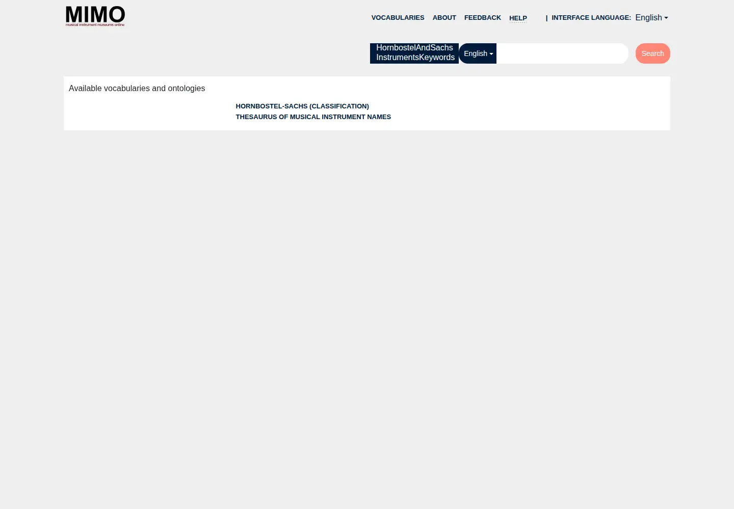 Screenshot of mimo-db.eu