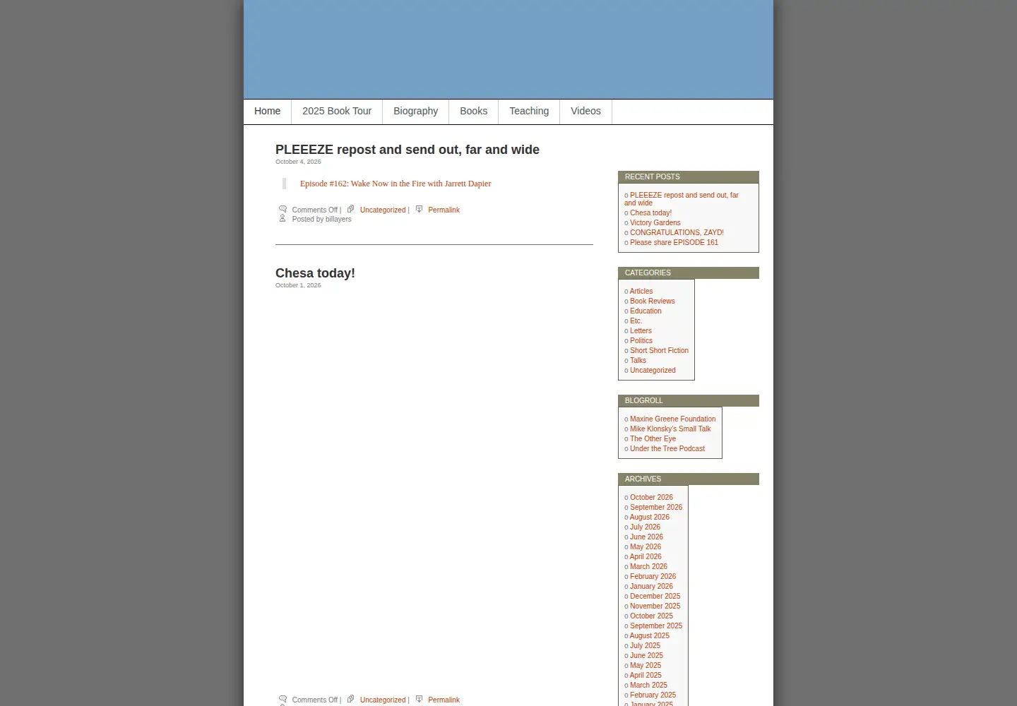 Screenshot of billayers.org