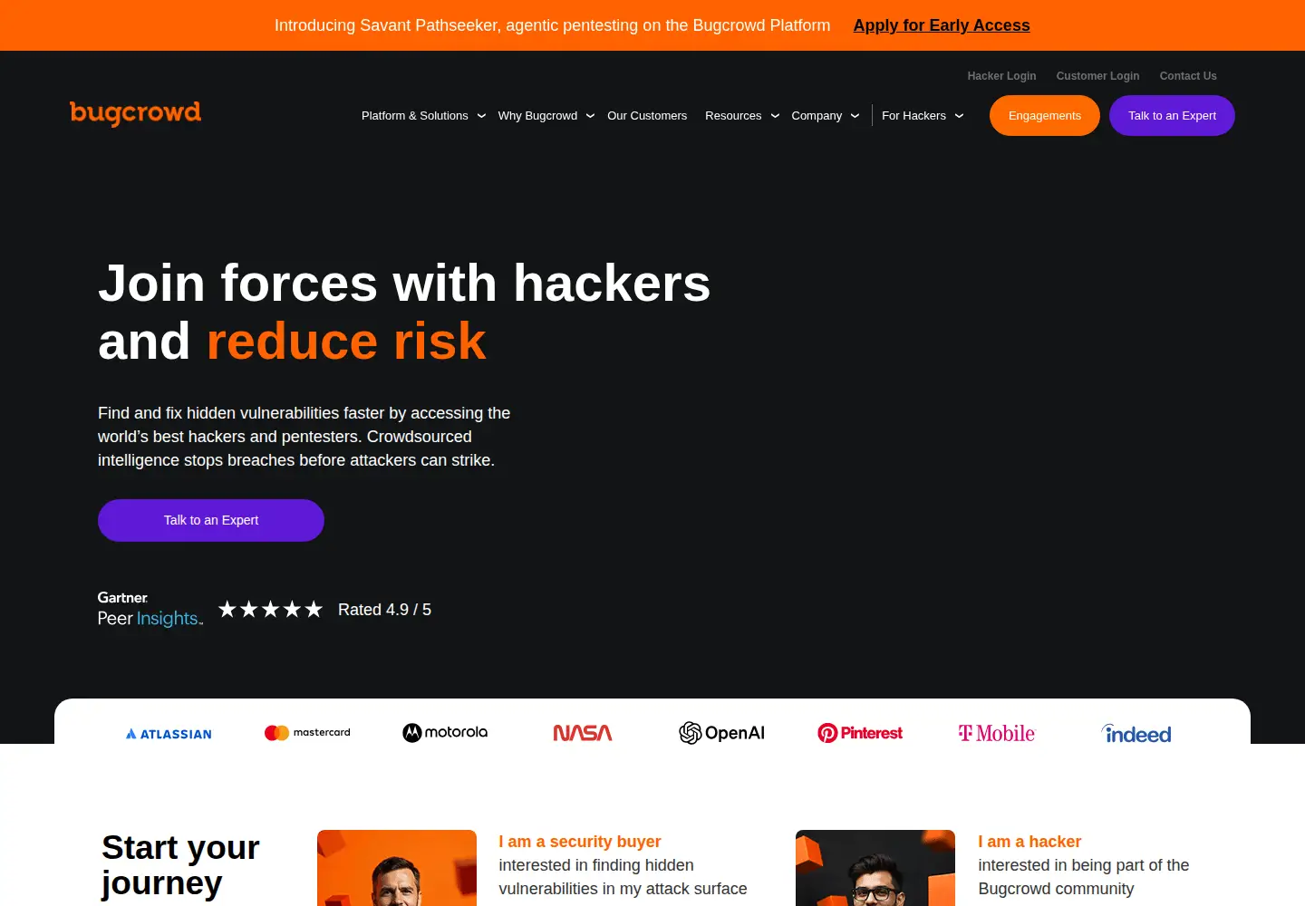 Screenshot of bugcrowd.com