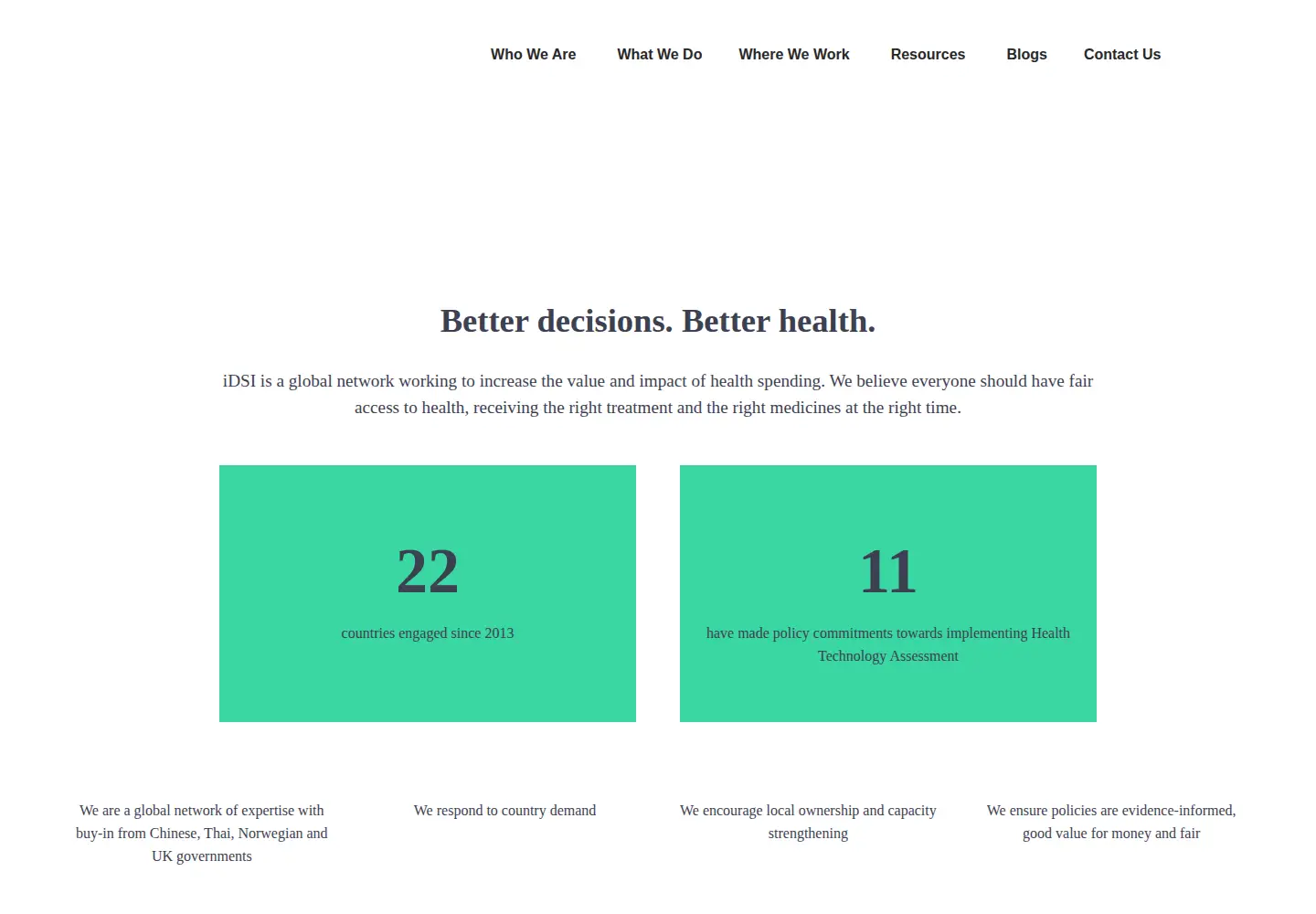 Captured homepage of idsihealth.org in the current scan
