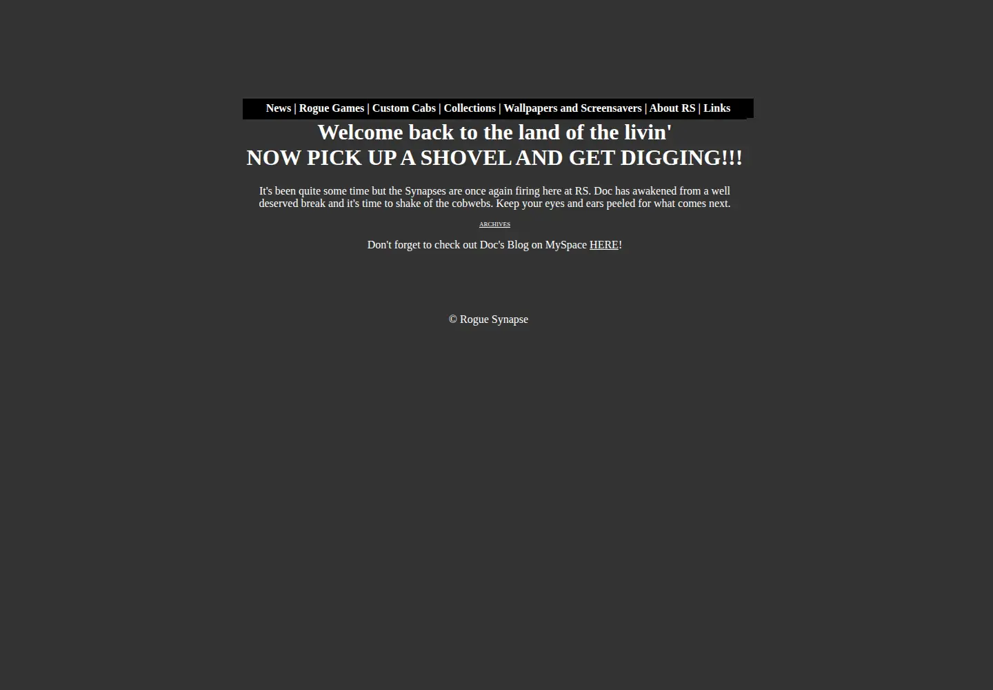 Screenshot of roguesynapse.com