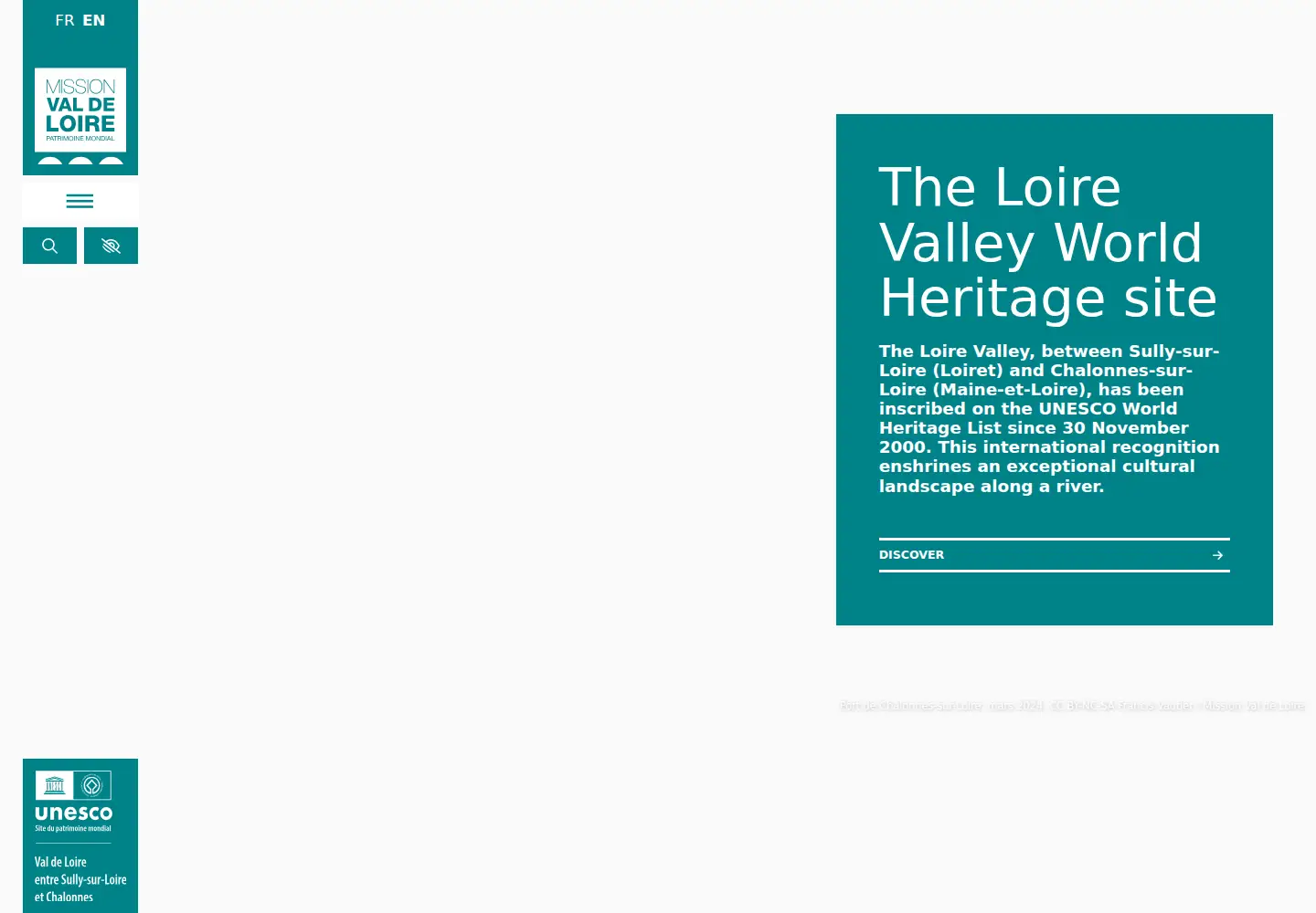 Captured homepage of loirevalley-worldheritage.org in the current scan