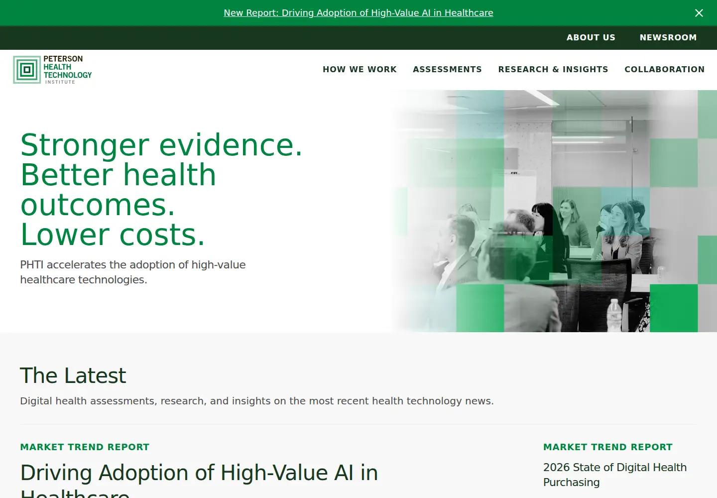 Captured homepage of phti.org in the current scan