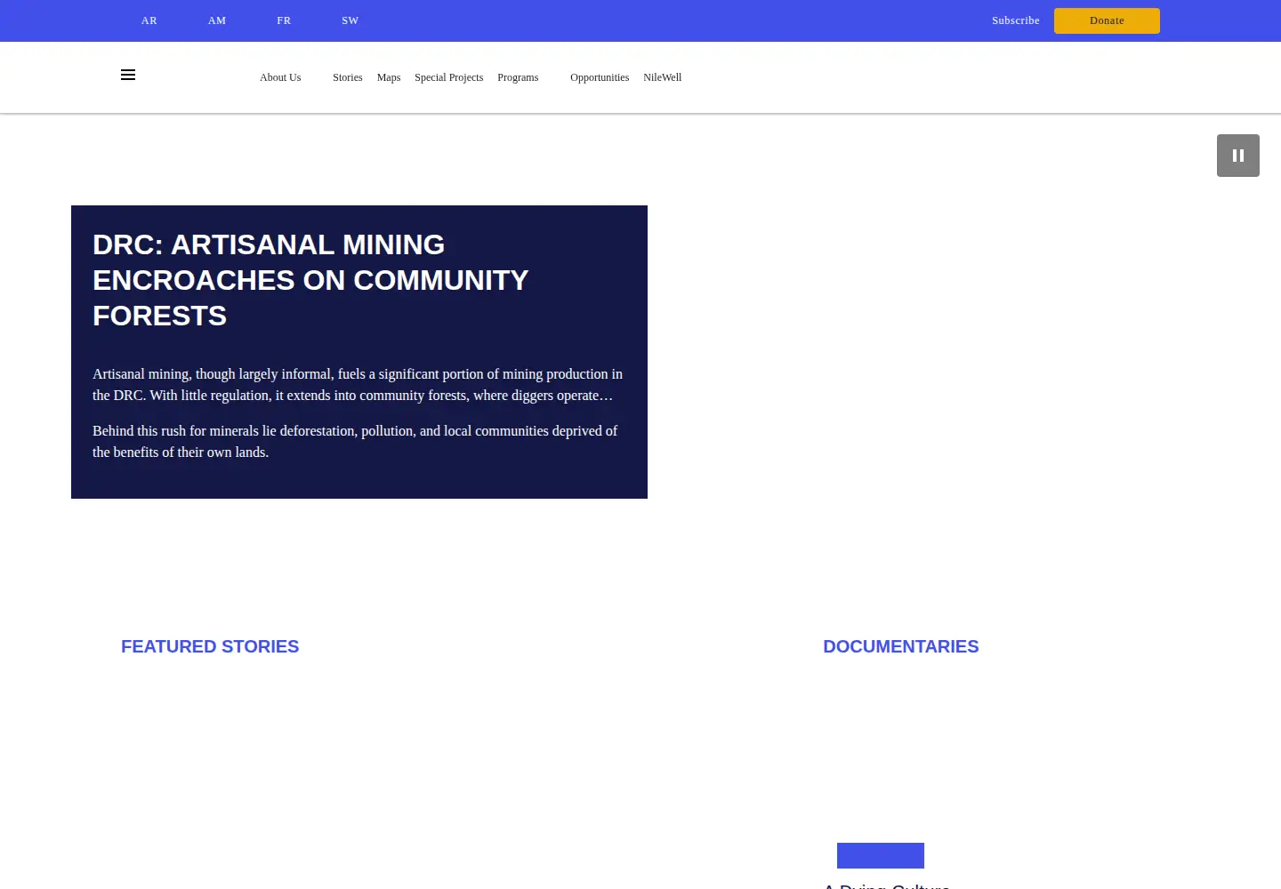 Captured homepage of infonile.org in the current scan