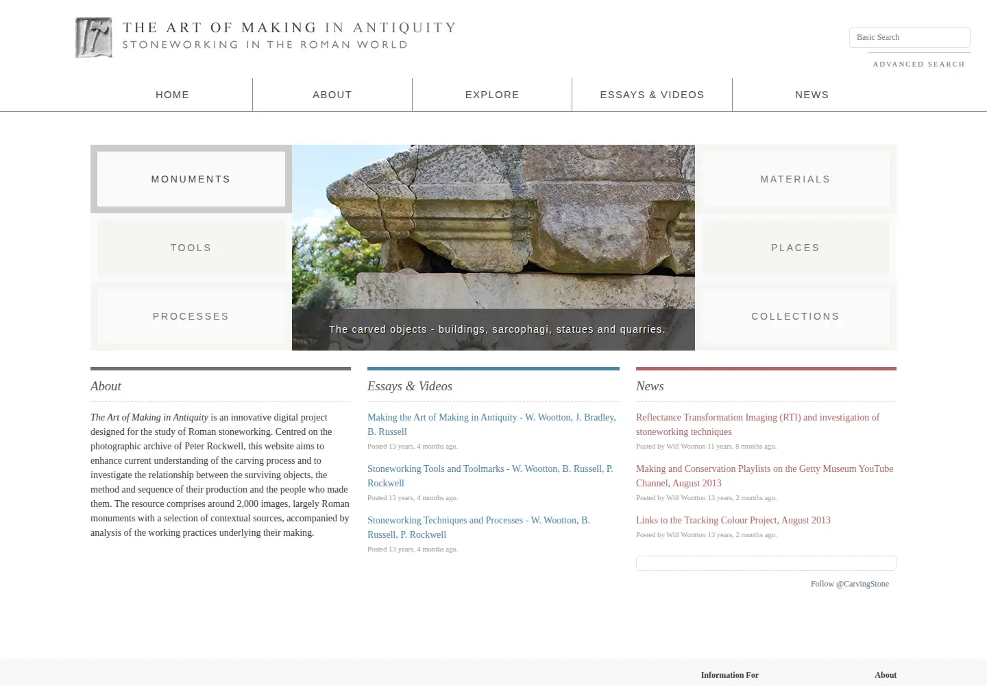 Screenshot of artofmaking.ac.uk