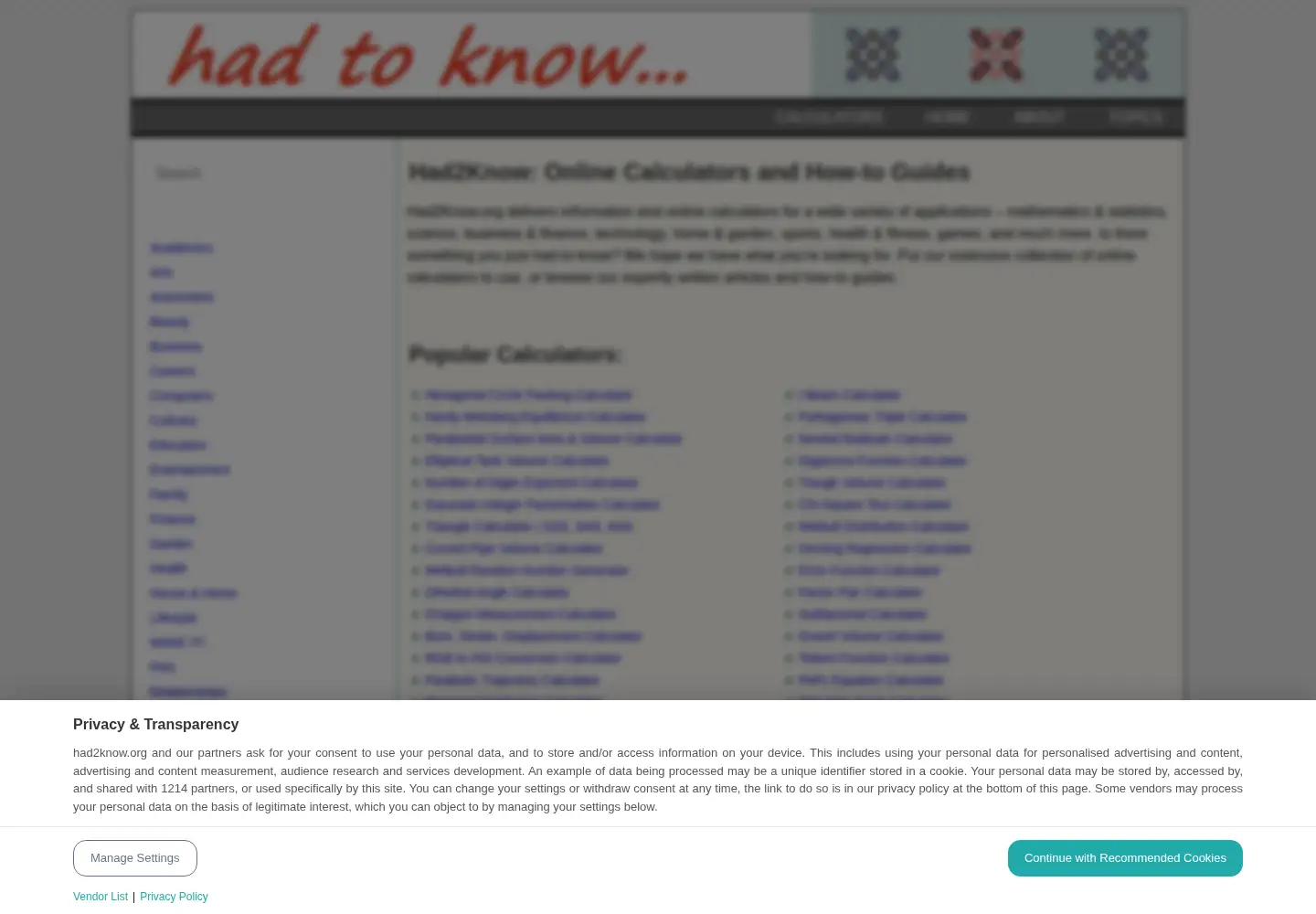 Captured homepage of had2know.com in the current scan