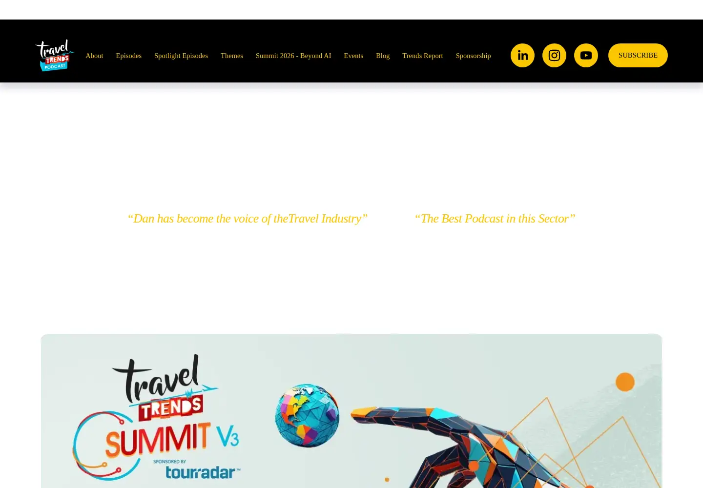 Screenshot of traveltrendspodcast.com