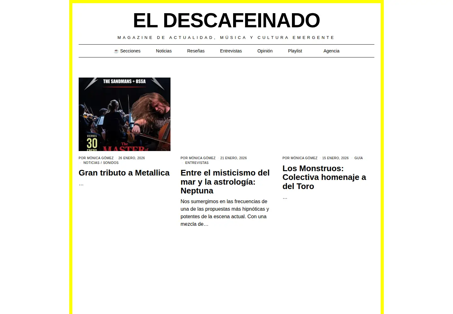 Screenshot of eldescafeinado.com