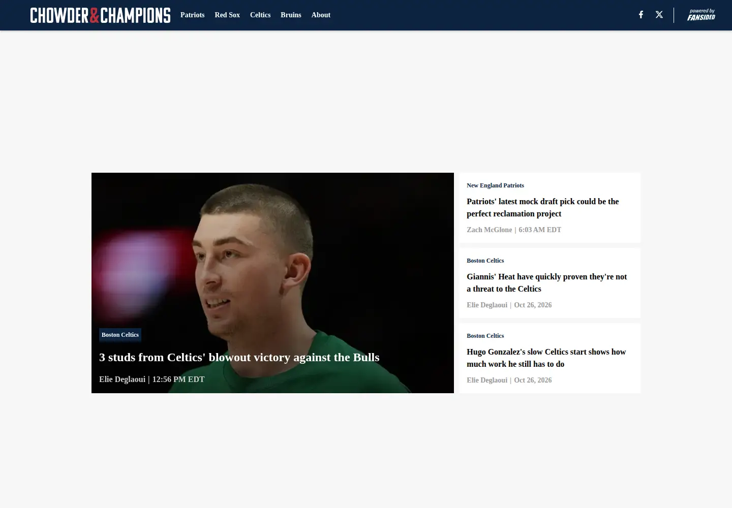 Captured homepage of chowderandchampions.com in the current scan