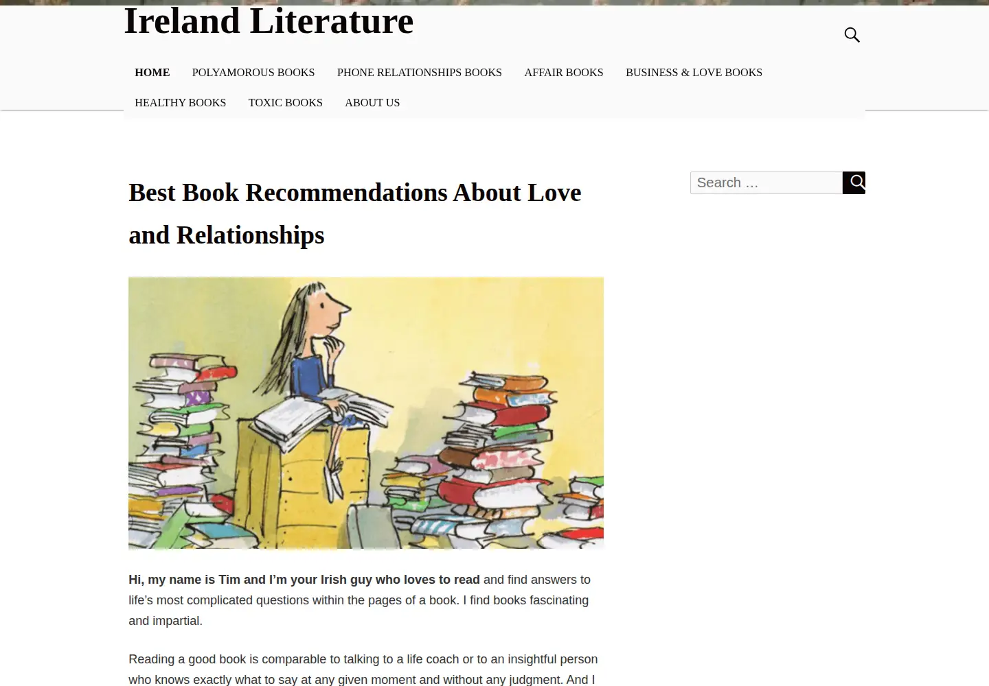 Screenshot of irelandliterature.com