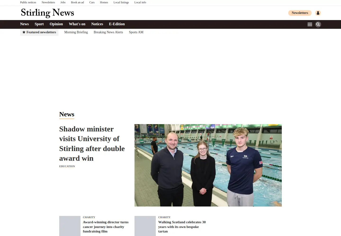 Screenshot of stirlingnews.co.uk