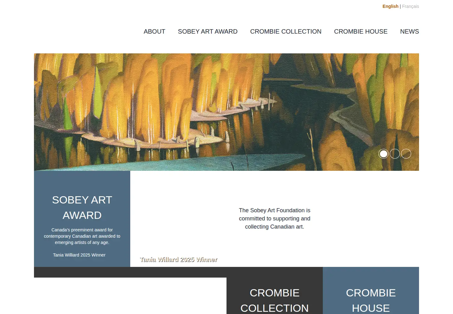 Screenshot of sobeyartfoundation.com