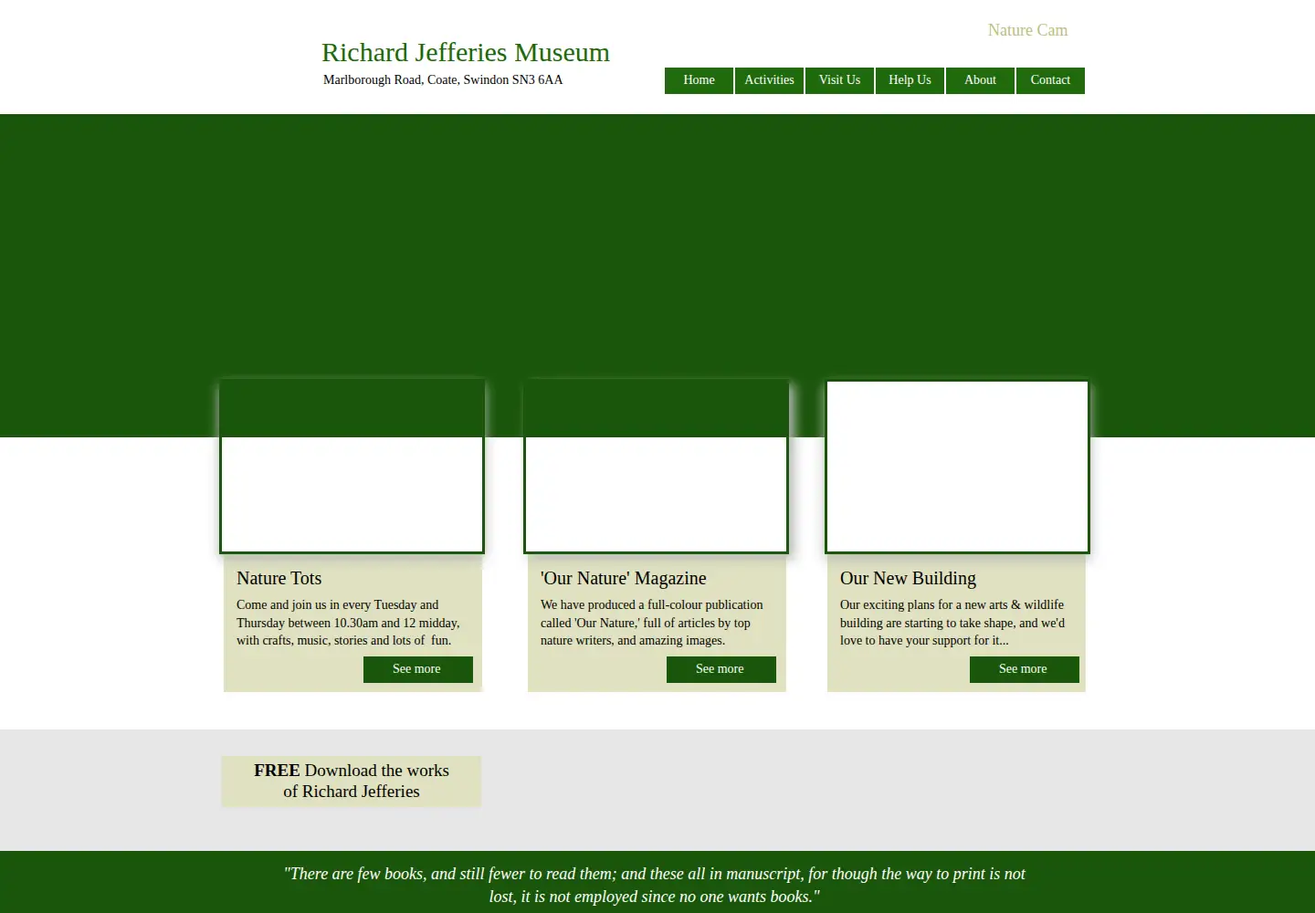 Screenshot of richardjefferies.org