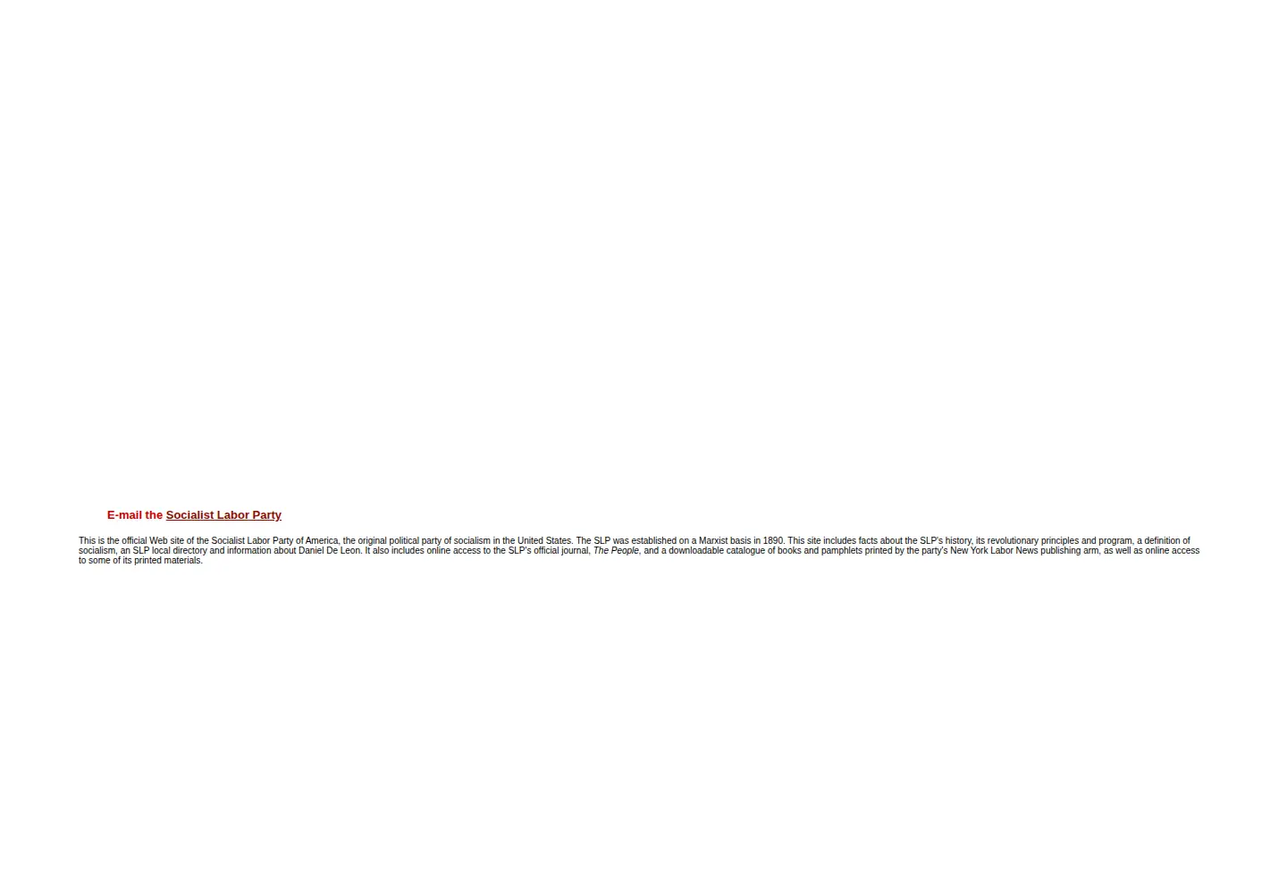 Screenshot of slp.org