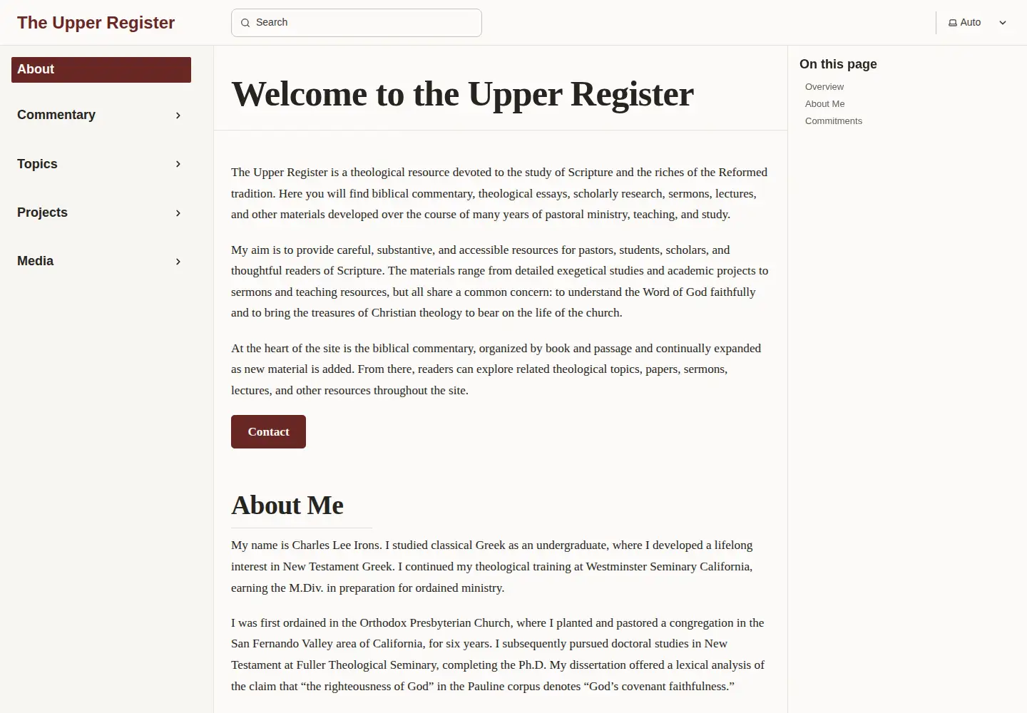 Captured homepage of upper-register.com in the current scan