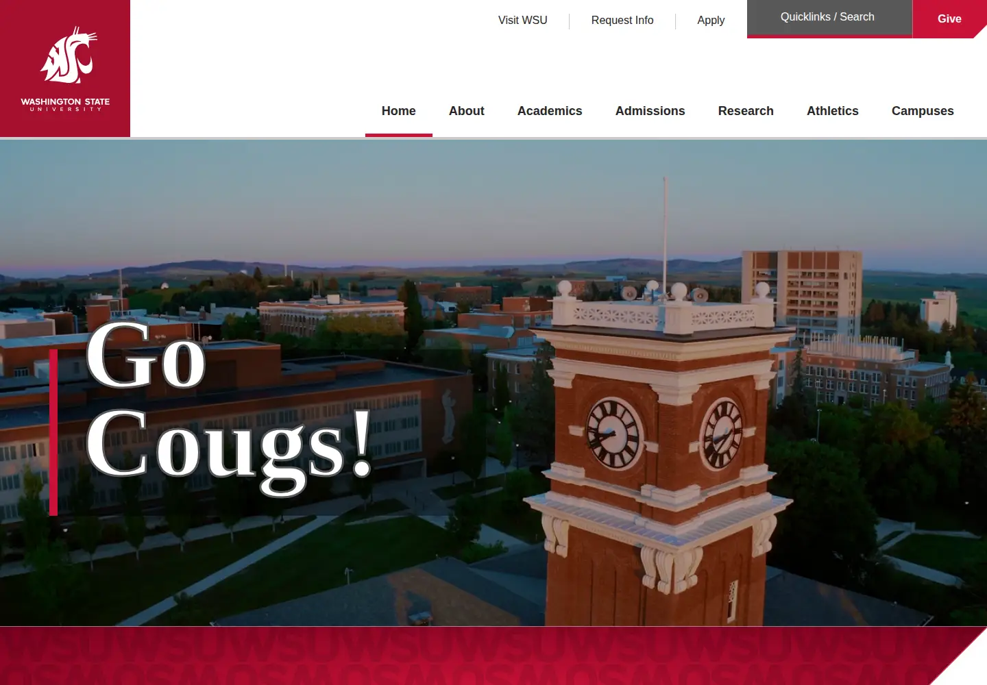 Screenshot of wsu.edu