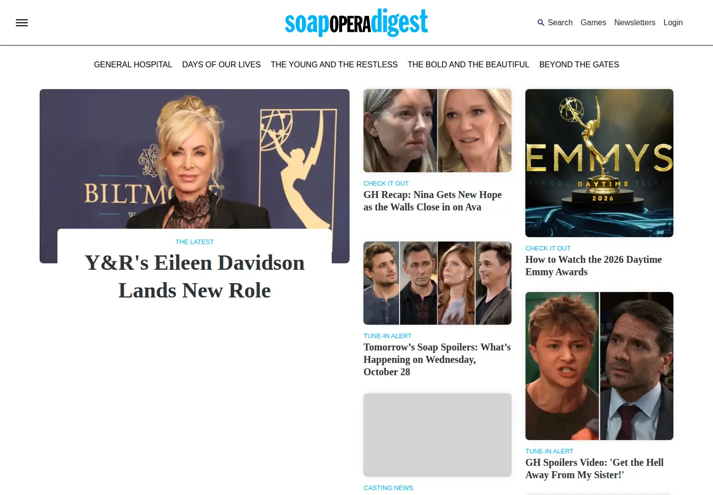 Screenshot of soapsindepth.com