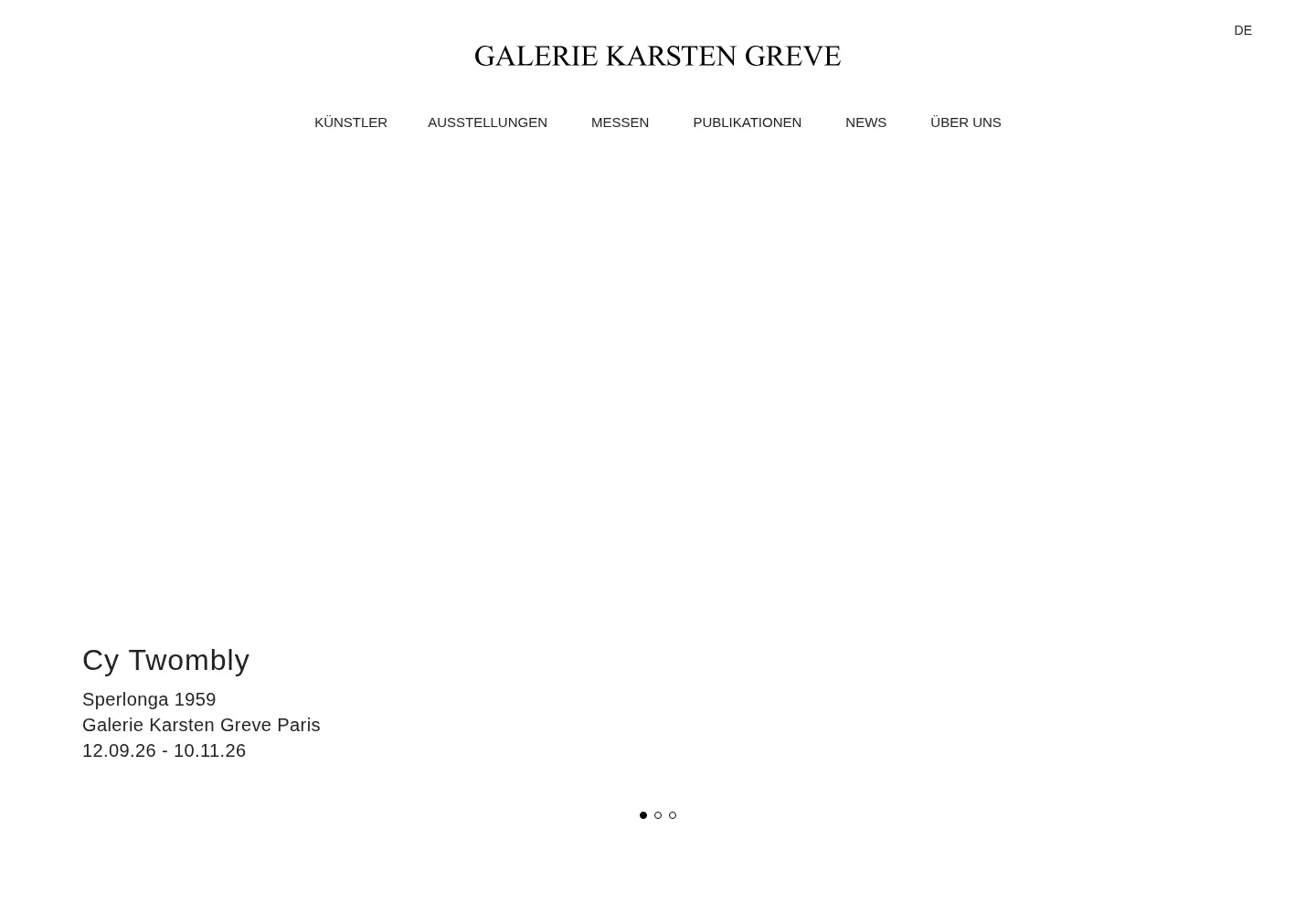 Screenshot of galerie-karsten-greve.com