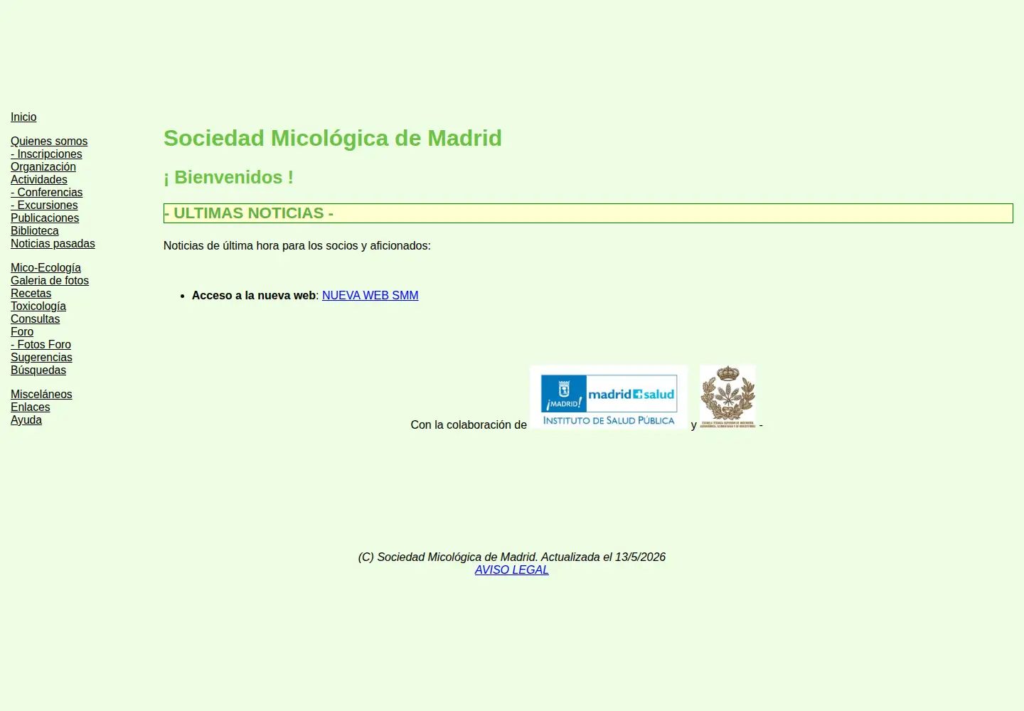 Screenshot of socmicolmadrid.org