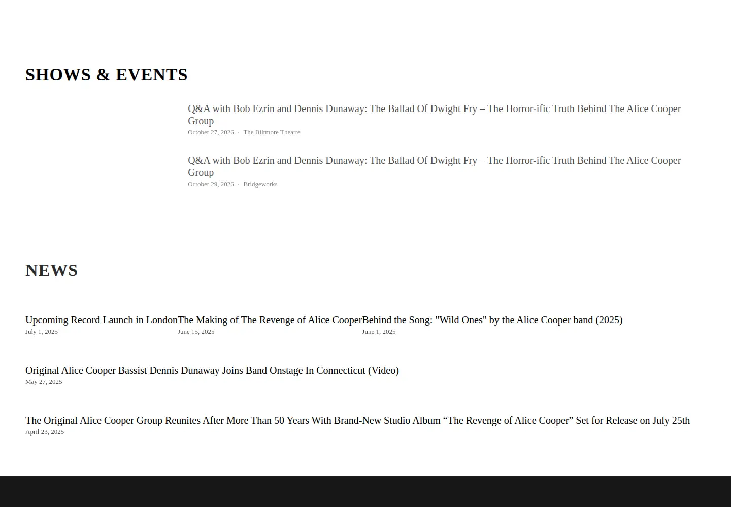 Screenshot of dennisdunaway.com