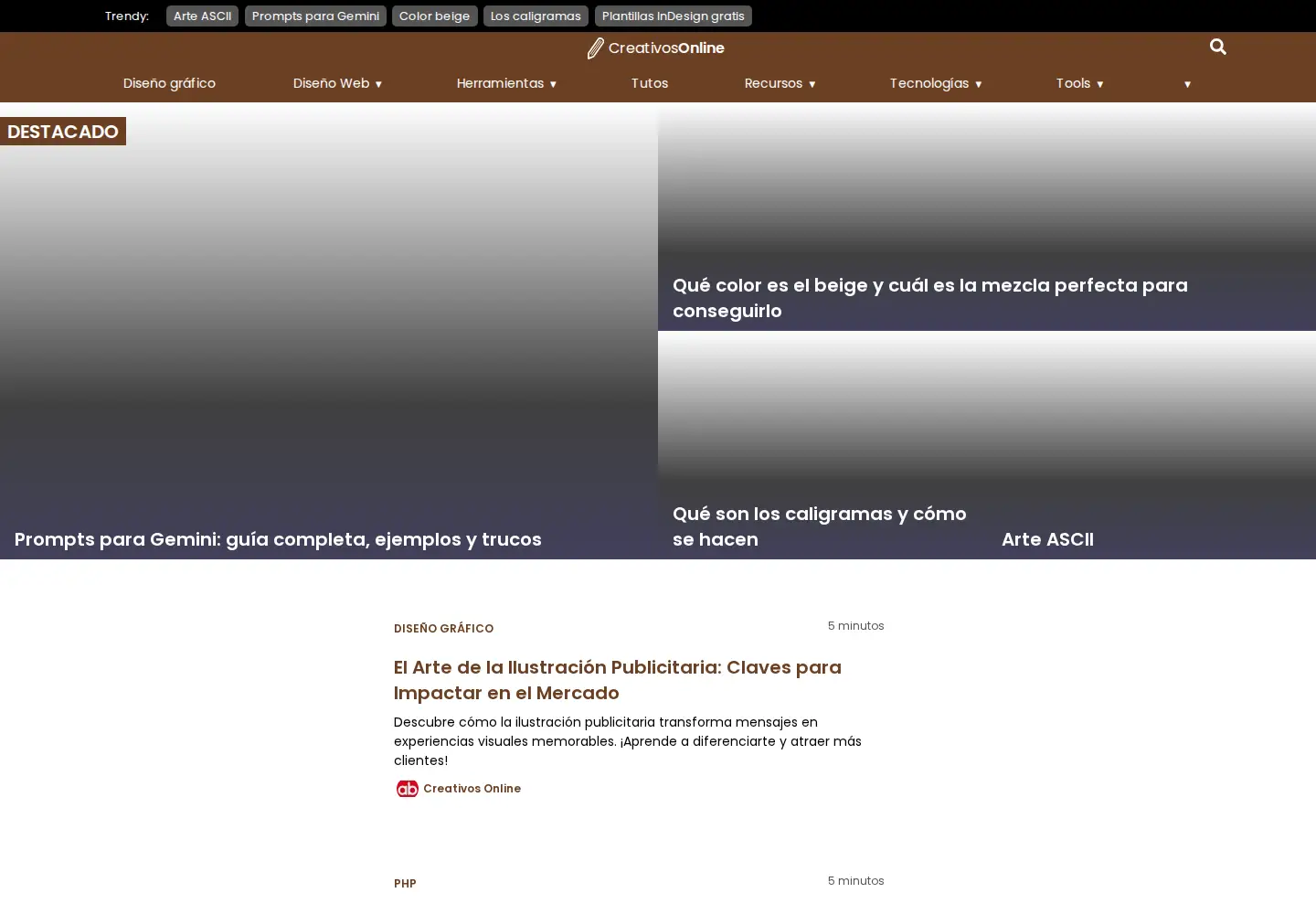 Screenshot of creativosonline.org