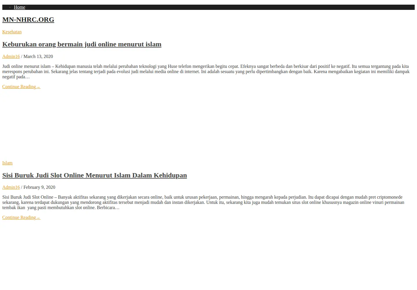 Screenshot of mn-nhrc.org
